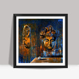 Bodhi Mask and Snail Square Art Prints