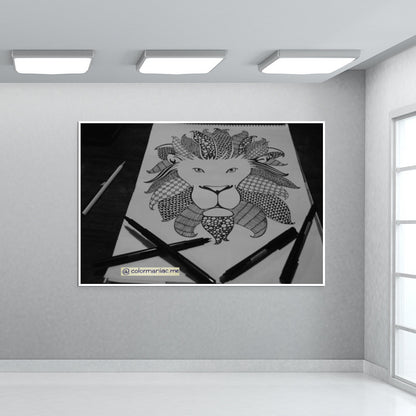 The unharmed lion Wall Art