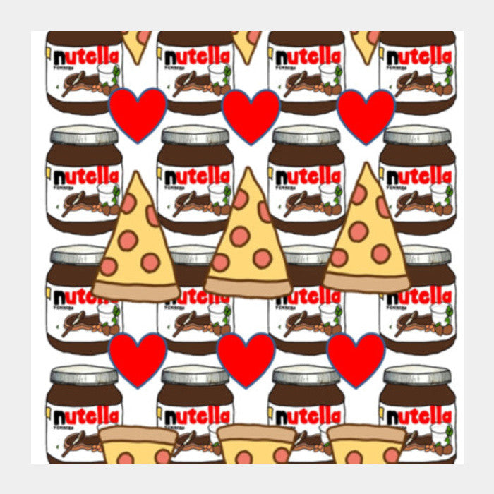 Nutella Pizza Square Art Prints