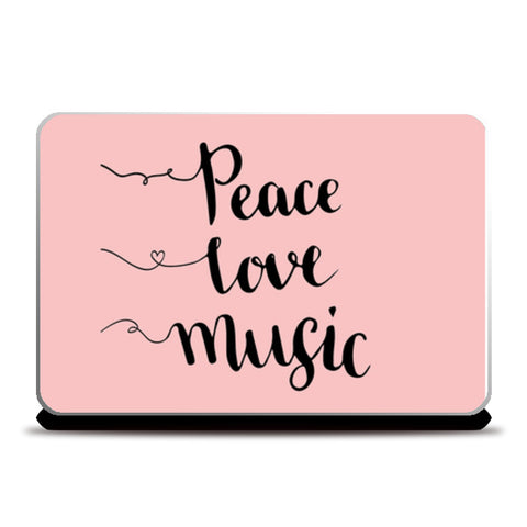 Peace Love Music Laptop Skins