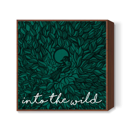 Into the wild free bird doodle Square Art Prints