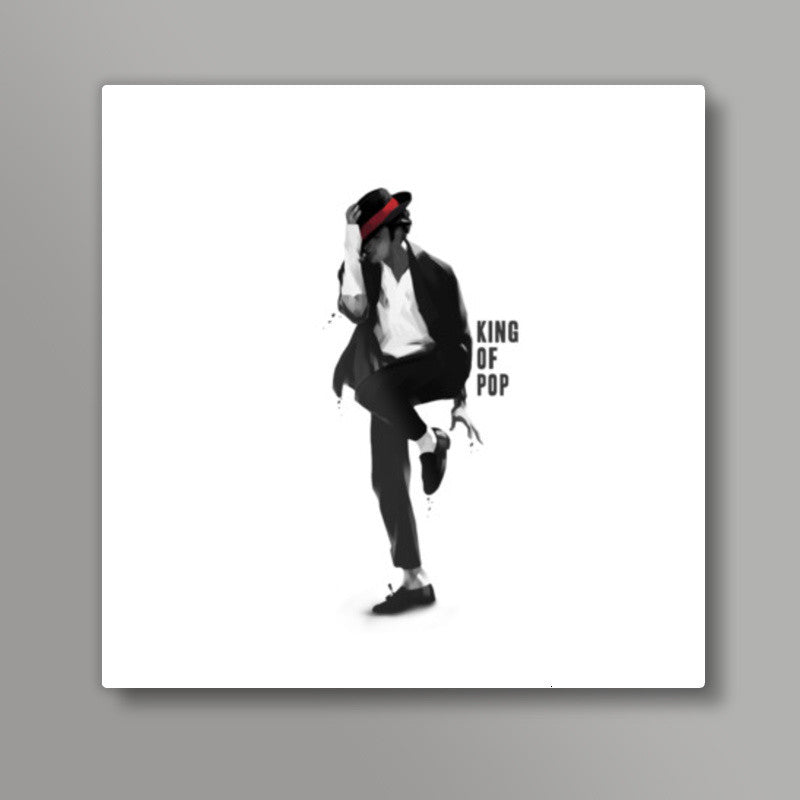 King of Pop Square Art Prints