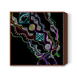 Cloudy Head (neon sign) Square Art Prints