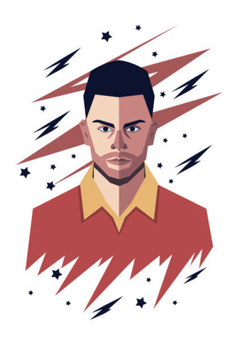 Virat Kohli abstract geometric  Wall Art