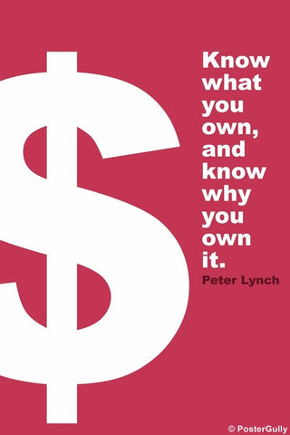 Wall Art, Investing Peter Lynch Own Quote, - PosterGully