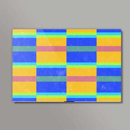 Evermore | Yellow Blue | Geometric Pattern Wall Art