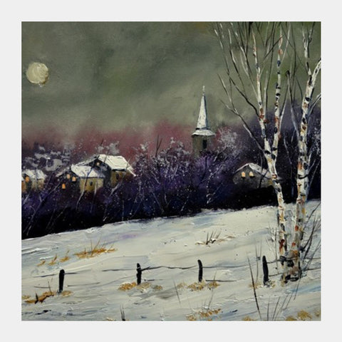winter landscape 452121 Square Art Prints