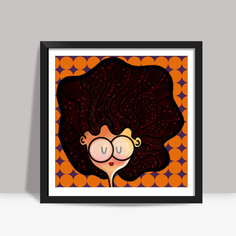 Retro_Violet Square Art Prints