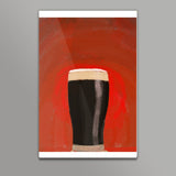 Stout beer red bg Wall Art
