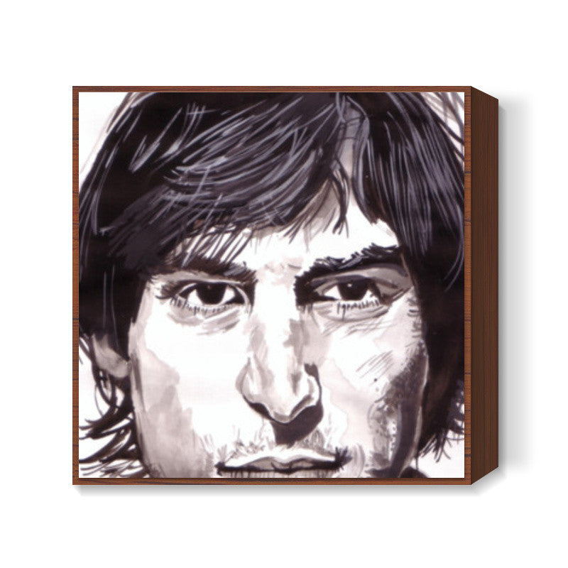 Visionary Steve Jobs inspired while the world aspired Square Art Prints