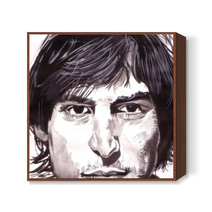 Visionary Steve Jobs inspired while the world aspired Square Art Prints