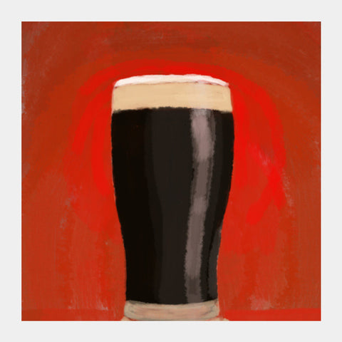 stout beer red bg Square Art Prints