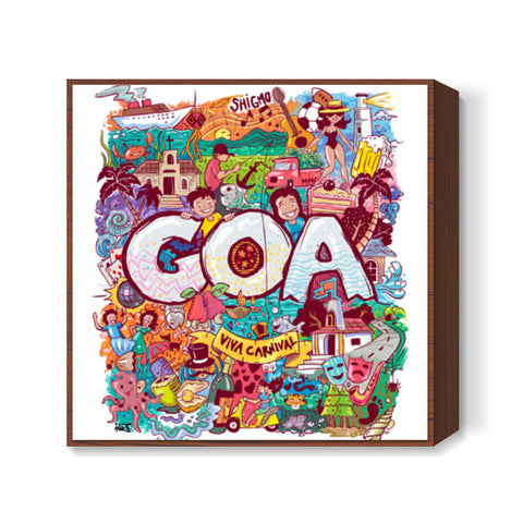 Goa Doodle Colour Square Art Prints| Buy High-Quality Posters and Framed  Posters Online - All in One Place – PosterGully