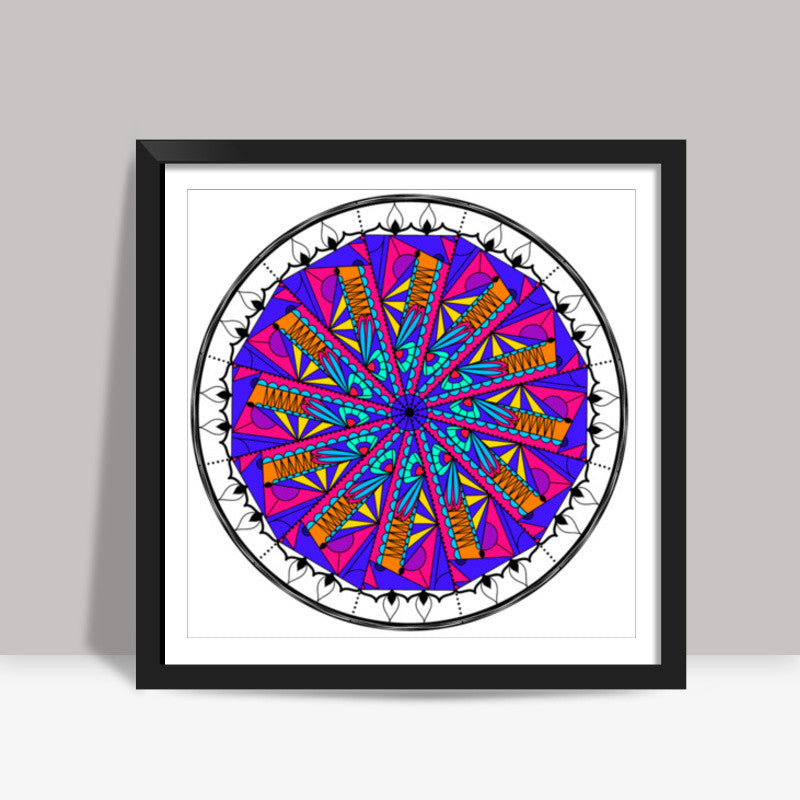 Kaleido Rangoli Square Art Prints