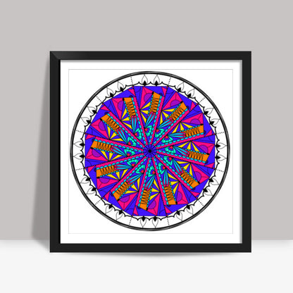 Kaleido Rangoli Square Art Prints