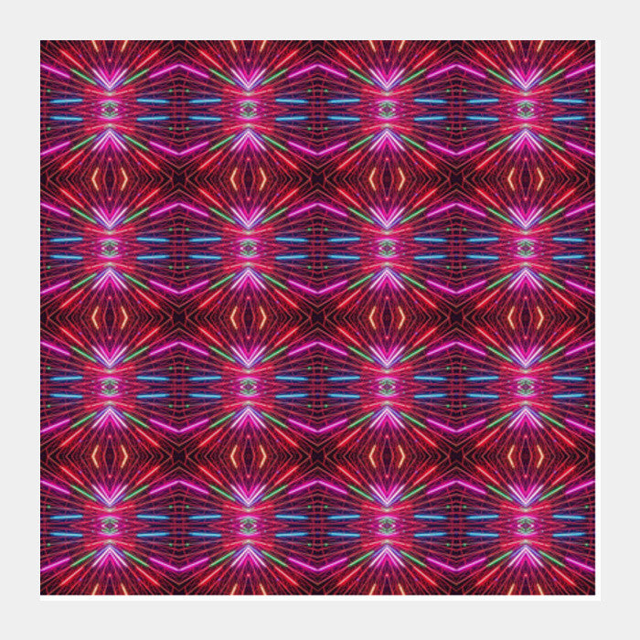 Abstract Fractal Colorful Geometric Pattern Background  Square Art Prints