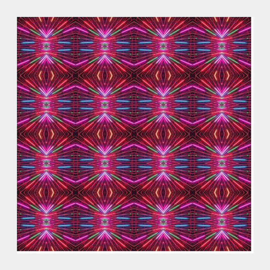 Abstract Fractal Colorful Geometric Pattern Background  Square Art Prints