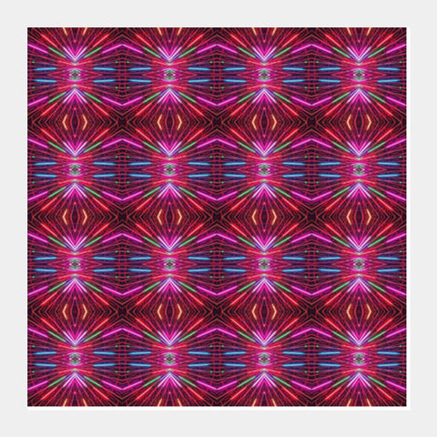 Abstract Fractal Colorful Geometric Pattern Background  Square Art Prints PosterGully Specials