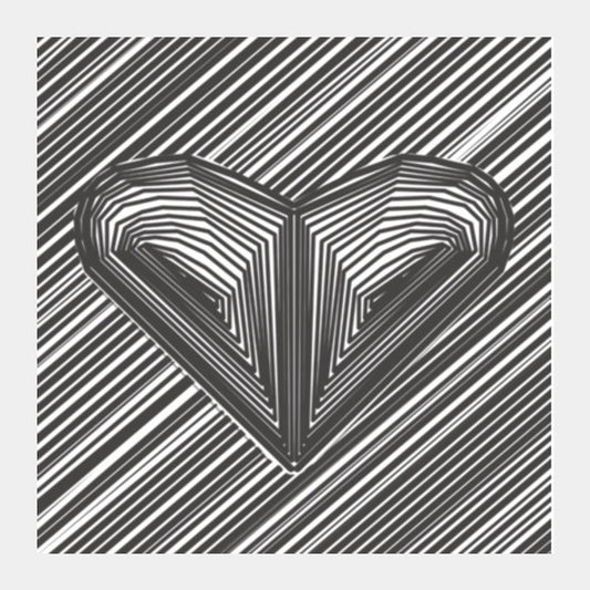 Square Art Prints, heart hart heart Square Art Prints
