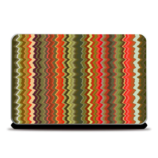 Psychedelic Retro Stripes Laptop Skins