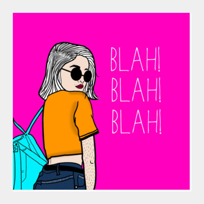 BLAH BLAH BLAH 2 Square Art Prints