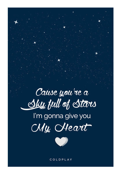 Wall Art, Coldplay - Sky Full of Stars Wall Art
