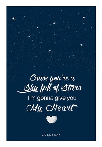 PosterGully Specials, Coldplay | Sky Full of Stars Wall Art