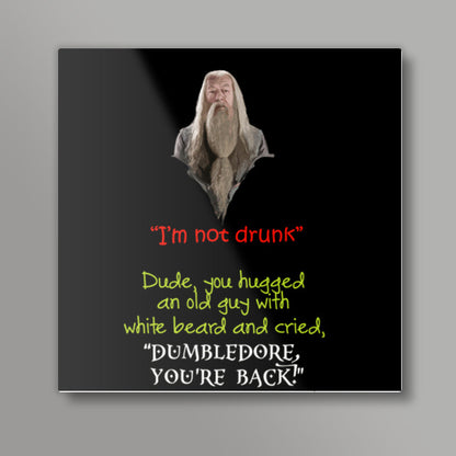 Funny Albus Drunk Square Art Prints