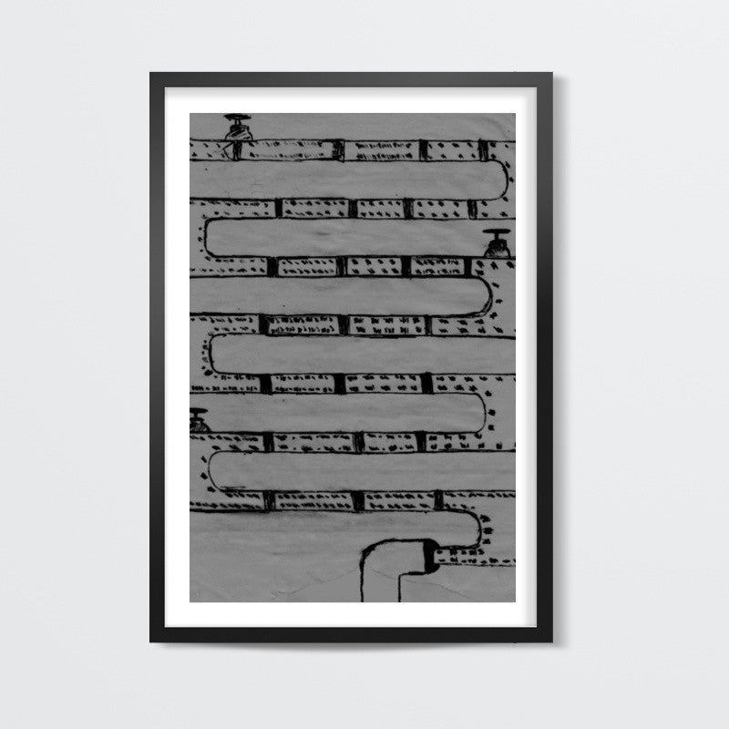 Pipeline Grey Wall Art
