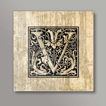 Ornate V Square Art Prints