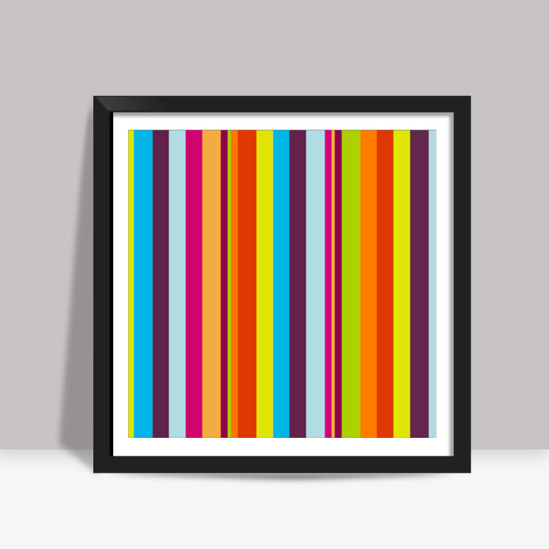 Vibrant Stripes Square Art Prints