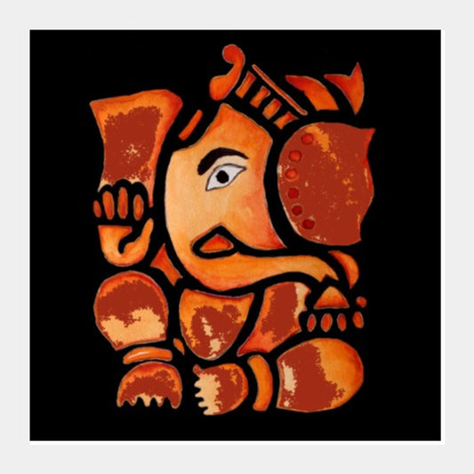 Square Art Prints, Lord Ganesha Painting Square Art Print l Artist: Seema Hooda, - PosterGully