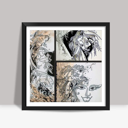 Figure Modern Art Square Art Prints