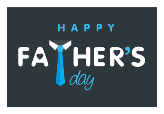 Fathers Day With Tie And Love Symbol | #Fathers Day Special  Wall Art