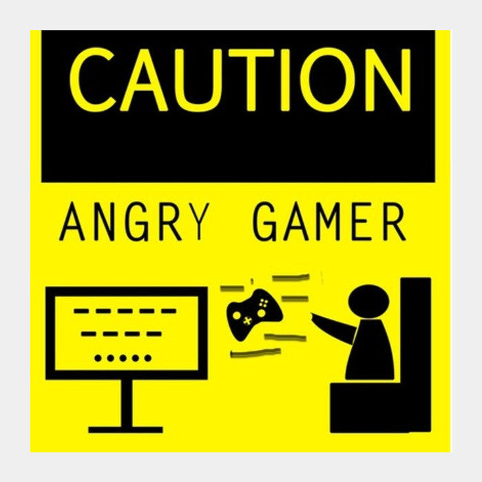 Square Art Prints, ANGRY GAMER Square Art Prints