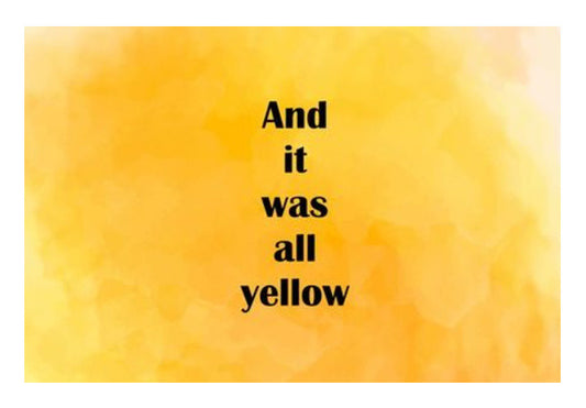 COLDPLAY : YELLOW Wall Art