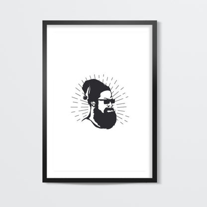 Hipster Santa - Christmas Wall Art