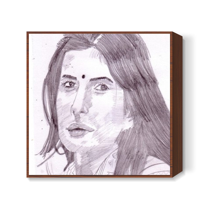 Bollywood superstar Katrina Kaif is an epitome of beauty Square Art Prints