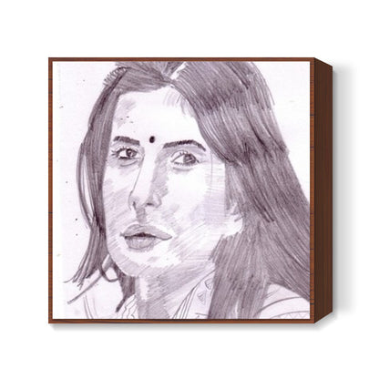 Bollywood superstar Katrina Kaif is an epitome of beauty Square Art Prints