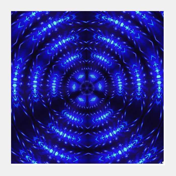 Abstract Fractal Decorative Radial Digital Art Background Square Art Prints