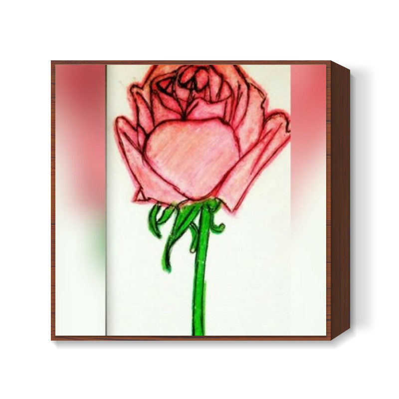 Rose flower Square Art Prints