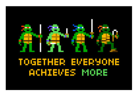 Pixelvana - Together everyone achieves more pixel motivational poster Wall Art