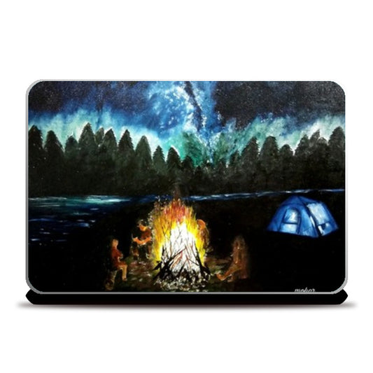 Wanderlust : Camping under the beautiful sky Laptop Skins