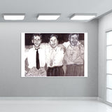 Bollywood superstars Dilip Kumar, Raj Kapoor and Dev Anand captured in a single frame Wall Art