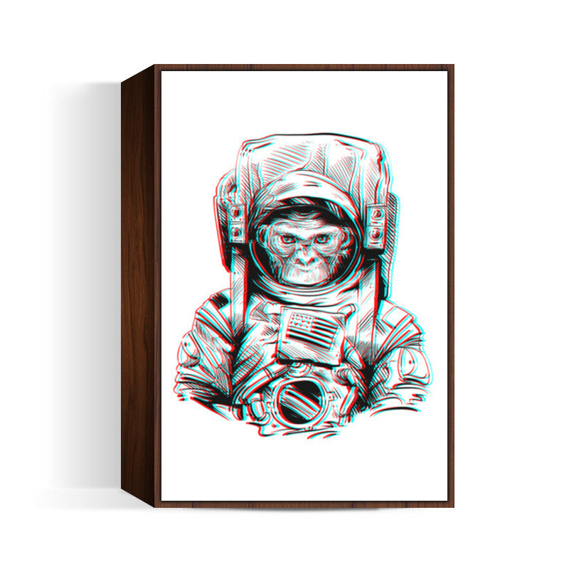 3D Space Monkey Wall Art