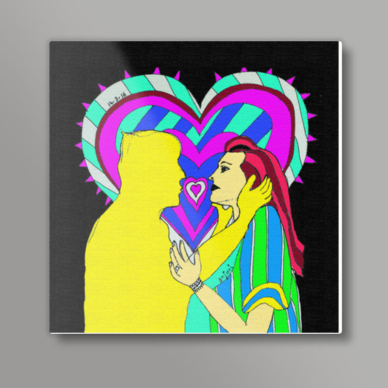 Love Me, Will ya? Square Art Prints