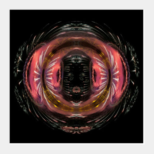 Abstract Mitosis Fractal Art Scientific Digital Background Illustration Square Art Prints