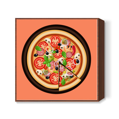 Pizza Square Art Prints