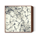 Black and White Triangle Wood Pattern Square Art Prints