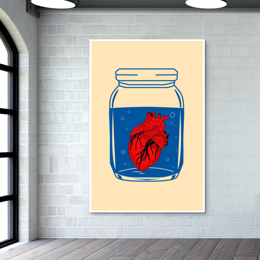 The Heart in the Glass Jar Wall Art